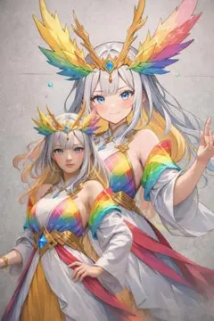 ファンタジーオリジナルデジタルアートポスターa4紙光沢レア1点もの