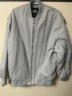 ZARA グレー MA-1ジャケット M
