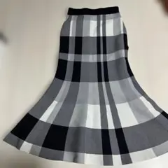 グレー系チェック柄マーメイドスカート F