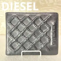 希少　DIESEL ディーゼル　ブラックレザー 二つ折り財布