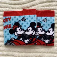 Disney ミッキーマウス　ミニー　ノベルティ　タオルハンカチ　２枚セット
