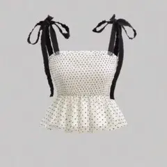 【試着のみ】shein ドット柄キャミソール XS