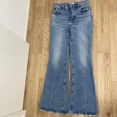 MOUSSY MVS FLARA フレアデニム 25 ダメージ加工 日本製