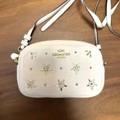 COACH 花柄ショルダーバッグ ボディーバッグ　ウエストポーチ　ホワイト