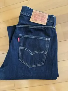 Levi's プレミアム 501 ビッグE レザーパッチ 濃紺 W33 - メルカリ