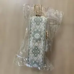 幾何学模様 スマホショルダーストラップ グリーン系
