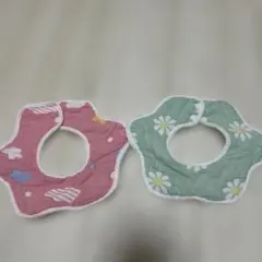 花柄 スタイセット 2枚組