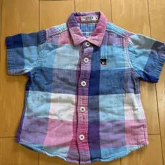 DOUBLE.B チェック柄シャツ 90