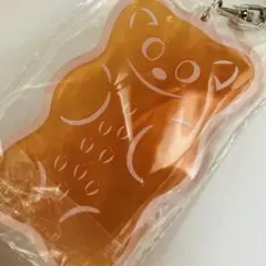 新品未使用 ハリボー アクリルキーホルダー クリアオレンジ グミ 熊 一番くじB
