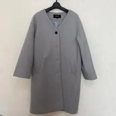 COMME CA ISM グレー チェスターコート