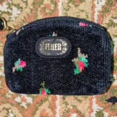 FEILER 花柄 コインケース ネイビー