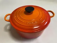 未使用　ル　クルーゼ ココットロンド　 鋳鉄鍋 オレンジ 約24cm ル・クルーゼ ココット・ロンド 14cm 2501-14 [オレンジ] (鍋) 価格
