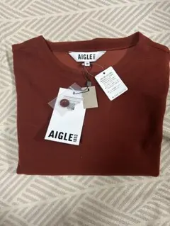 AIGLE レンガ色 長袖ニット