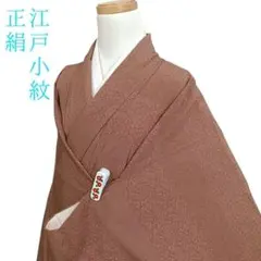 夏着物 夏 絽 小紋 ライトブラウン モザイクぼかし 身丈158.5cm 正絹