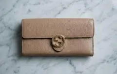 GUCCI Interlocking　ブラウン　long wallet　長財布