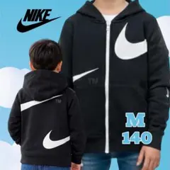 Nike フルジップ パーカー ナイキ　ジップパーカー M 黒 ビッグロゴ