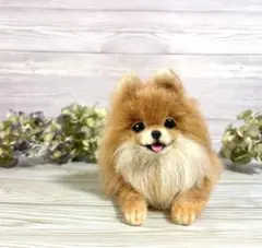 羊毛フェルト 羊毛犬 リラックスチワワ クリーム系 - メルカリ