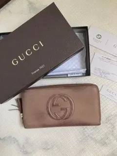 GUCCI 長財布 インターロッキングG ベージュ - メルカリ