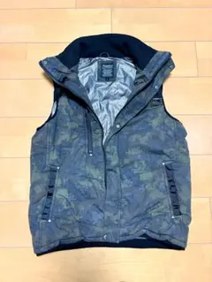 迷彩柄ダウンベスト　L