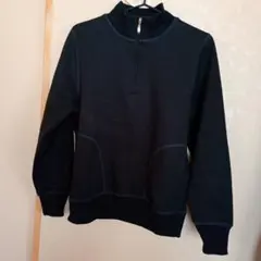 黒 ハーフジップ トレーナー