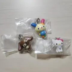 サンリオ　めじるしアクセサリー　ウサハナ&くろうさ&チャーミーキティ