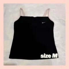 NIKE トレーニングウェア タンクトップ カップ付き ブラック×薄ピンク