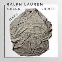90s ラルフローレン BLAKE チェックシャツ ポニー刺繍 c-boy