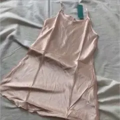 訳あり格安 ゴールド キャミソール ペチコートインナー ワンピース サテン