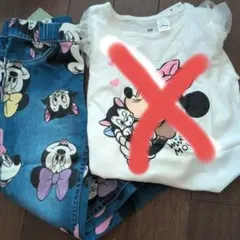 ディズニー　ミニー　デニム　長袖　シャツ