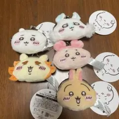 ちいかわ ミニがま口ポーチ 5点セット モモンガ　うさぎ　シーサー　古本屋
