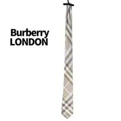 【英国製】Burberry London ネクタイ ノバチェック ベージュ系