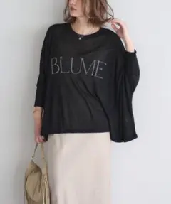 【新品】 BONJOUR SAGAN フロッキーロゴポンチョシアートップス