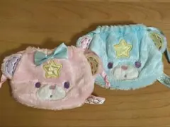 キキララ　45th 巾着セット　ポーチ　パフ＆ポフ　サンリオ　パフポフ