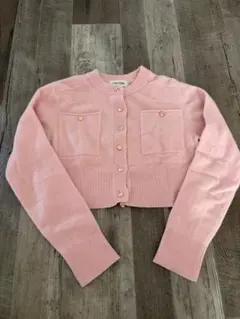 ※広島ファン様専用　cocodeal ピンク クロップドカーディガン サイズ2