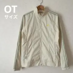 アディダス　adidas　トラックジャケット　ジャージ　レモンイエロー　刺繍ロゴ