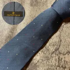 AN473 John player Special ネイビー シルク ネクタイ