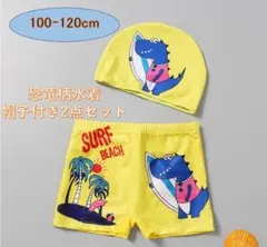恐竜柄キッズ水着 新品 120cm 男の子 スイムパンツ プール ボクサー水着