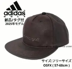 新品□アディダス GOLF ワックスキャンバス フラットビル キャップ