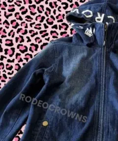 デニムブルー フード付きパーカー　RODEO CROWNS