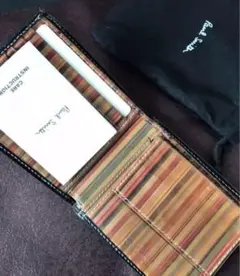 【希少】Paul Smith 二つ折り マルチストライプ　ポールスミス　レザー