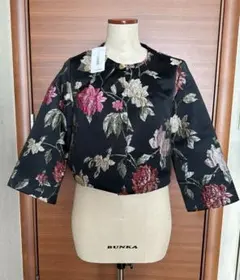 【新品】ナラカミーチェ 刺繍 花柄 ジャケット ノーカラー　イタリア製のサムネイル