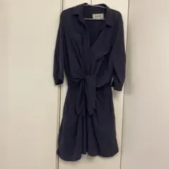 ROPE ダークネイビー　シャツドレス