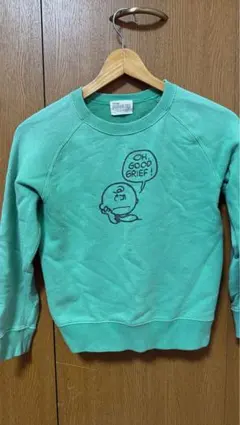 チャーリー・ブラウン トレーナー ミントグリーン　140