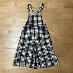 チェック柄オーバーオール140cm
