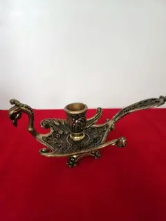 アンティーク燭台　イタリア製真鍮　キャンドルスタンド