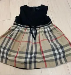 BURBERRY 美品 80㎝ワンピース フォーマル チェック ブラック