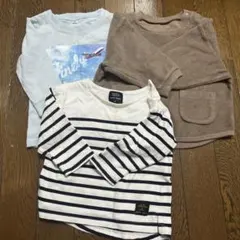 80サイズ　長袖カットソー 3枚組