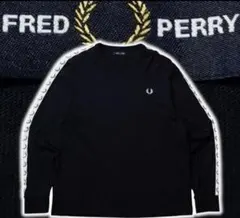 FRED PERRY トラックテープデザイン ワンポイントロゴ刺繍ロンTのサムネイル
