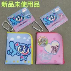 【新品】エンジェルブルー　カラビナ付合皮ポーチ　キャンドゥ　ANGEL BLUE