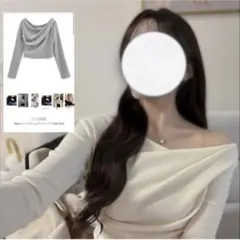 GRL 3Wayドレープカシュクールトップス　アイボリー[dk1261]